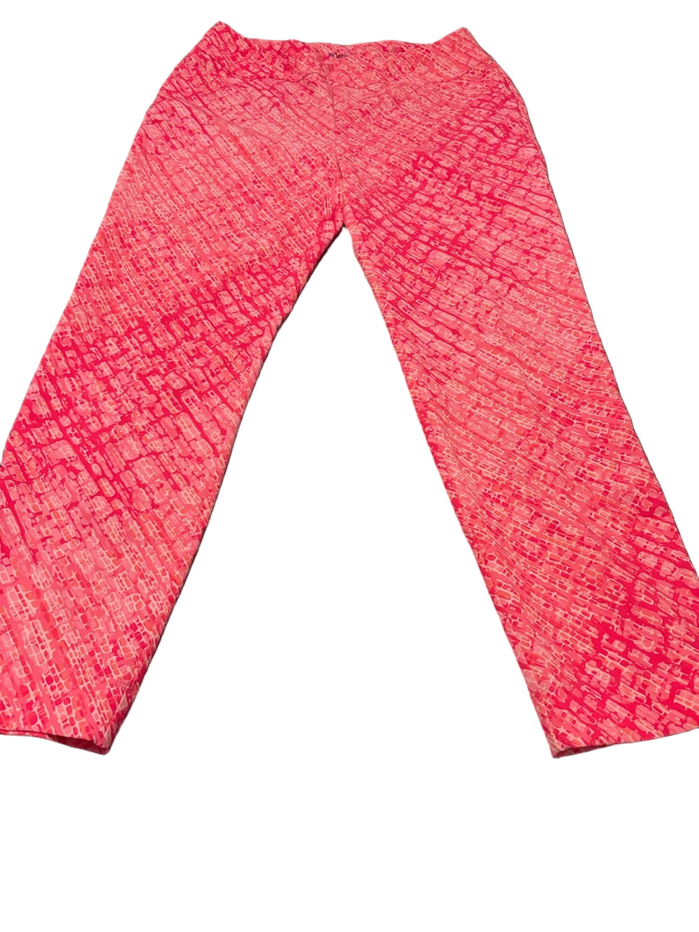 IBKUL Performance Pants Mosaic Print Coral Orange 12
